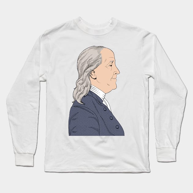 Ben Franklin Long Sleeve T-Shirt by TwoSeventy (270)